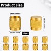 1/4" Flare Caps, 10 Pcs Brass Compression Cap Stop Valve