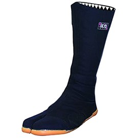 Worksom 150-10 Men's 10-Piece Resin Toe Core, Sewn-in Underground Tabi Socks, Elegant, navy