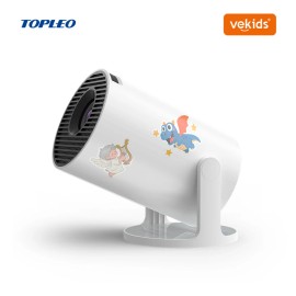 Topleo Smart Projector for Kids Home Theater Projecteur Hy300 Vekids Android Portable Projector Screen Proyectores 4kcolor: White