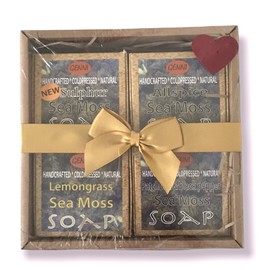 4 Sea Moss soap's Gift Set | Handcrafted & Cold-Pressed Made with wildcrafted Sea Moss and Natural Ingredients |100% Vegan