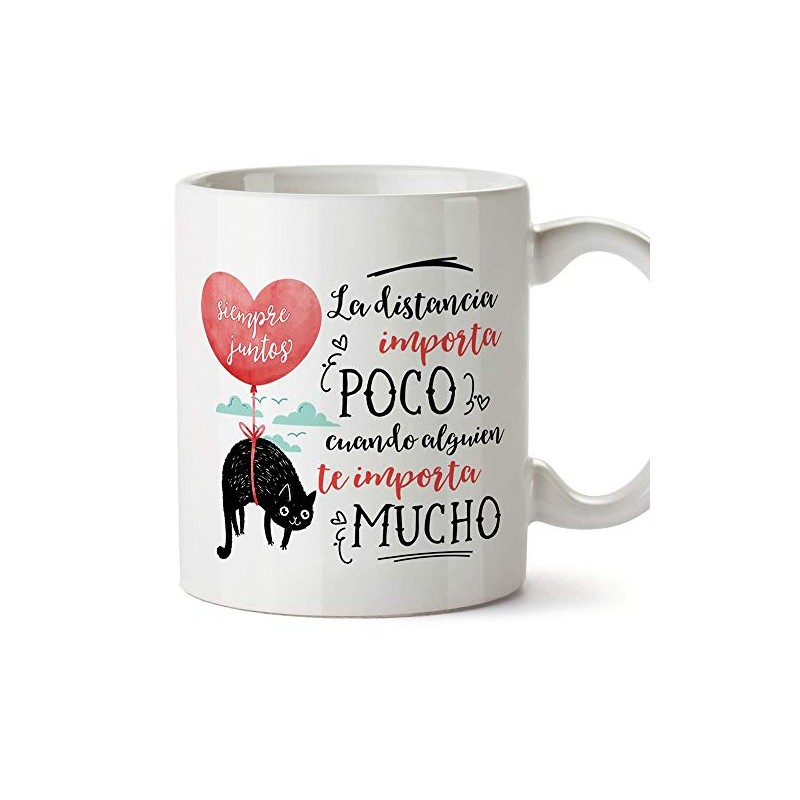 MUGFFINS Taza San Valentín (Te quiero) - Distancia importa poco