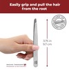Regine Switzerland Professional Tweezers Slant Tip - Etched Tip Brow