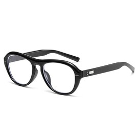 Cyxus Blue Light Glasses for Men Women Reduce Eye Strain UV Blocking for Computer Screen 8236 (Black Frame Transparent Lens)