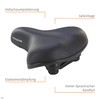 Prophete touring city saddle full foam padding with elastomeric padding,,