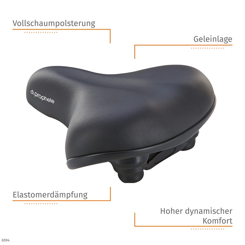 Prophete touring city saddle full foam padding with elastomeric padding,,