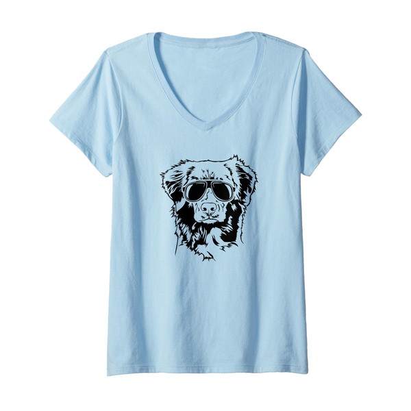 Womens Funny Nova Scotia Duck Tolling Retriever Dog with Sunglasses