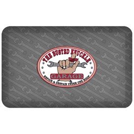 Busted Knuckle by GelPro ¾” Thick Energy Return Foam Garage Mat for Standing, Grey Wrench, 20"x32"