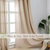 L.Z.E Curtains Living Room Beige, Curtains Opaque Beige with Eyelets,