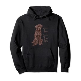 Men's Lab Dad Dog Chocolate Labrador Retriever Lab Pullover Hoodie