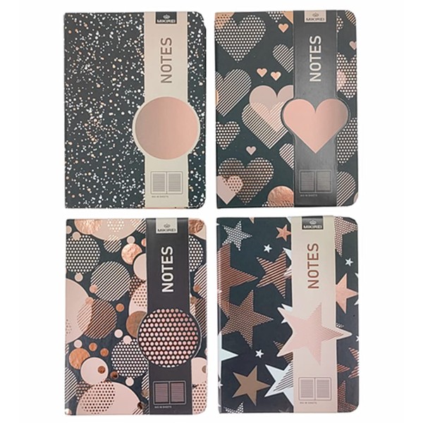 ALIMITOPIA 4 Pack Hardcover Notebook Journal,Ruled Pocket Small Notebook Hardback