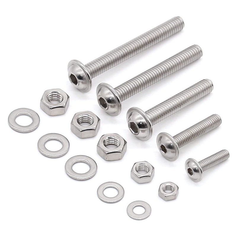 Glvaner (30 Sets) M5-0.8 x 25mm Flanged Washer Button Head