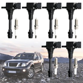 Ignition Coils UF349 & Iridium Spark Plugs Compatible For Nissan Maxima Murano Pathfinder Altima Quest Infiniti G35 FX35 3.5L 2002-2008, Nissan Frontier Xterra Pathfinder 4.0L 2005-2019. 6Pcs