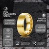 Sanfenly Stainless Steel Rings for Men Women 8MM Wedding Band