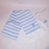 Victoria's Secret Victoria Secret Beach Blanket Blue White Stripe Fringe
