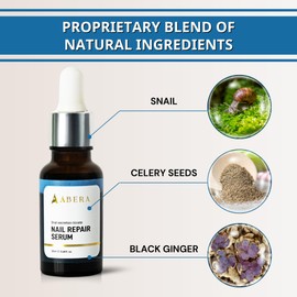 Abera Advanced Nail Repair Serum - Restorative Care for Brittle, Cracked & Discolored Nails - Supports Healthy Nails (Blue)