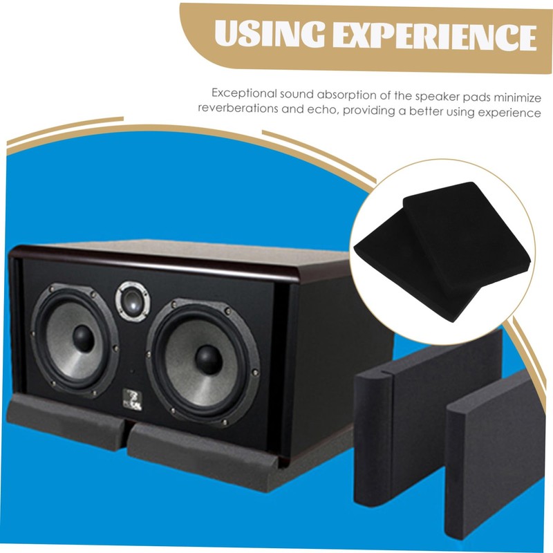 Levemolo 2pcs Acoustic Speaker Foams Soundproof Pad for Car Vibration