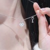Mother Daughter Necklace Silver Heart Necklaces Key Charm Necklace for