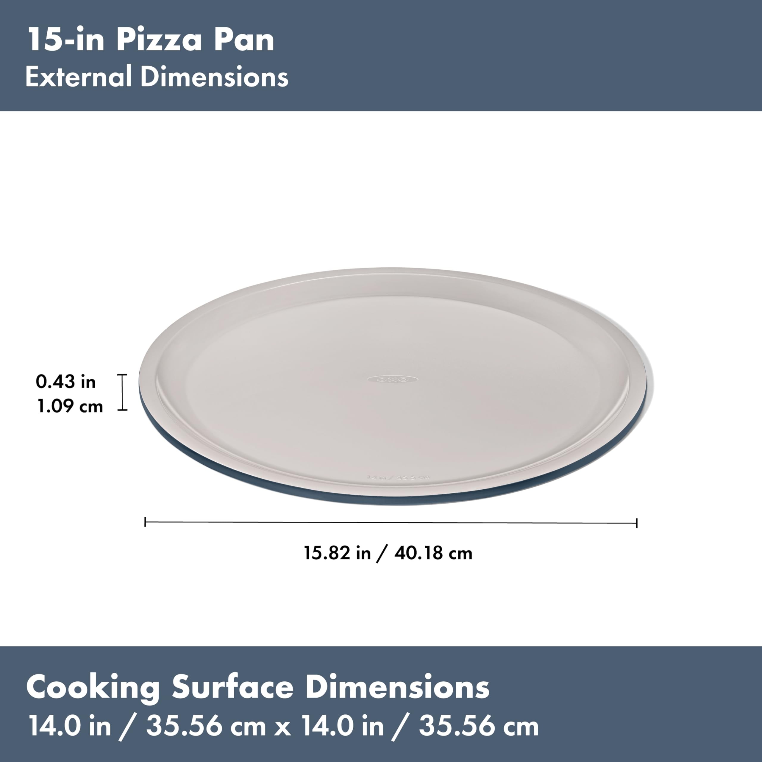 OXO Good Grips Ceramic Coated Metal Bakeware 15” Pizza Pan - Thumbnail 4