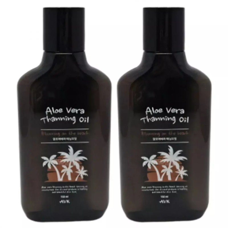 Hawaiian 알로에베라 태닝오일 부드럽게 빛나는 브론징 2개야외 썬텐 하와이안 썬탠