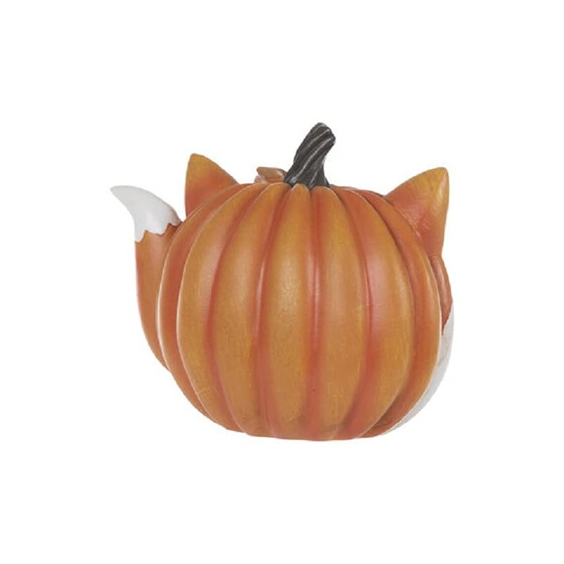 Fox Pumpkin Home Autumn Fall Harvest Decoration Height 4"