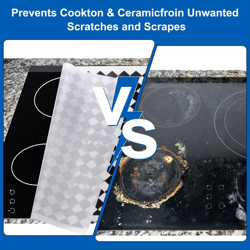 sourcing map Induction Cooktop Protector Mat, 21 x 35-inch Electric