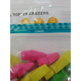 Pen+Gear Pencil Topper Erasers Home School Office Assorted Eraser Color 25 total Pen+Gear