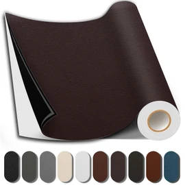 Shagoom Leather Repair Patch, 17X79 Inch Repair Patch Self Adhesive Waterproof, DIY Large Vinyl Patches for Couches, Furniture, Kitchen Cabinets, Wall （Dark Brown, 17X79 Inch）