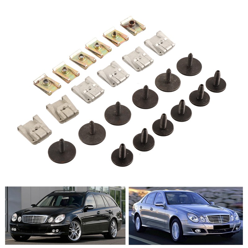 Engine Undertray Clips Screws Set Metal Replacement for E‑Class W211