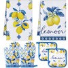FoldTier 6 Pcs Capri Lemon Kitchen Decoration Set Blue Lemons