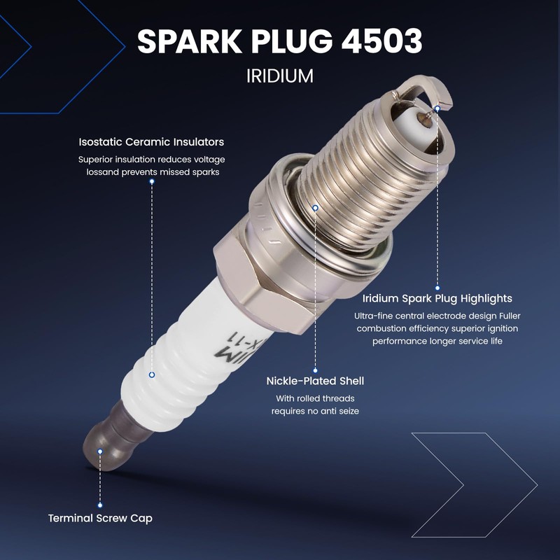 SYKRSS 8-Pack FD506 Ignition Coils & 4503 Spark Plugs Kit