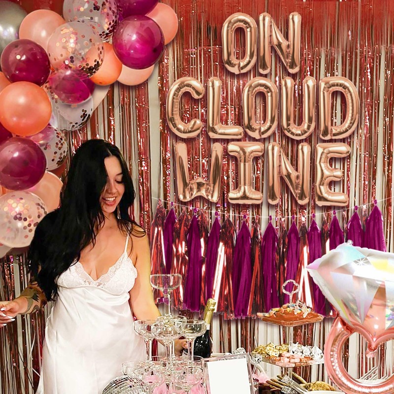 LaVenty Bride On Cloud Wine Bachelorette Party Decoration Wine Party