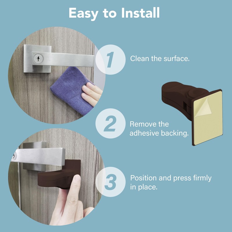 Heart of Tafiti 4 Pack Childproof Door Lever Lock, Baby