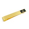 Masonic Masonic Black and Gold Tie, Enamel, No Gemstone