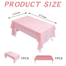 CVFRTT 2 Pieces Plaid Tablecloths, Table Decorations, Waterproof Plastic Tablecloths, Cutable Tablecloths, Holiday Party Table Mats