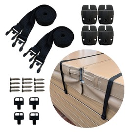 Happy Hot Tubs Hot Tub Cover Storm Straps PAIR Spa Safety Secure Fits Most Spas Locks Wind Locking