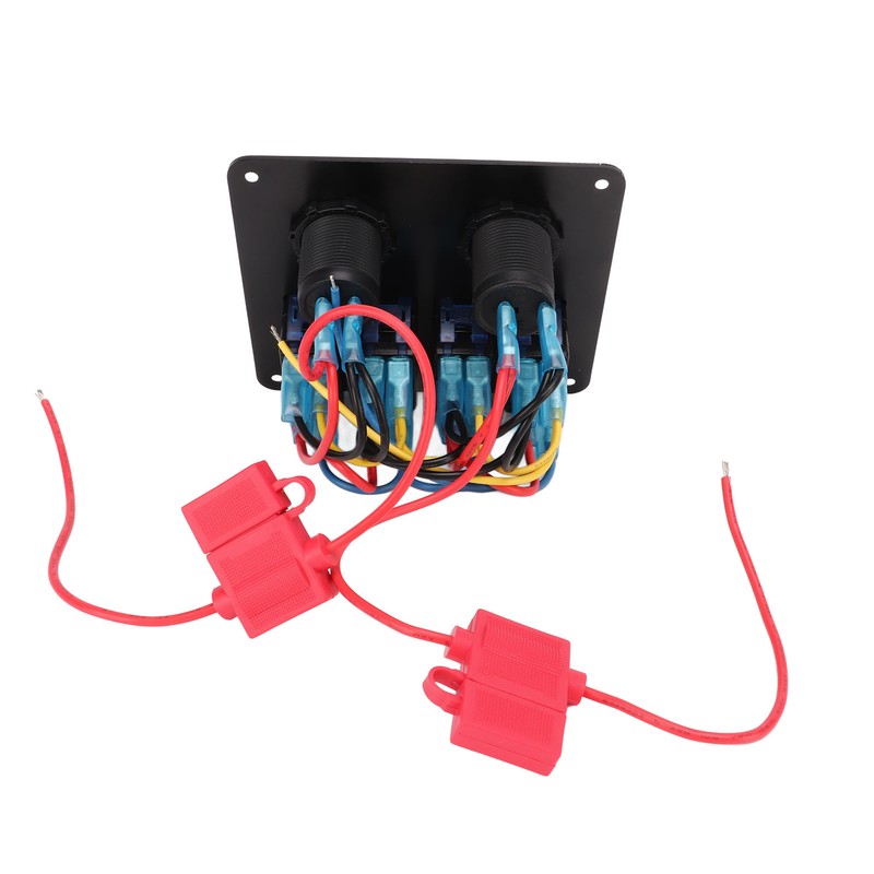 Rocker Switch Panel 4 Gang 12‑24V 5 Pin Blue Light