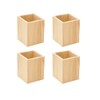 Cregugua 6 Pack Wood Pen hlolder Unfinished Wooden Pencil Holder