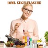 KASURE 10 Stück Roll on Glasflaschen für Ätherisches Öl（10ml*8,5ml*2）mit Öffner,