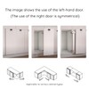 HOWHY Lateral Opening Door Hinge Set, Load-Bearing 15.4lb Heavy Duty