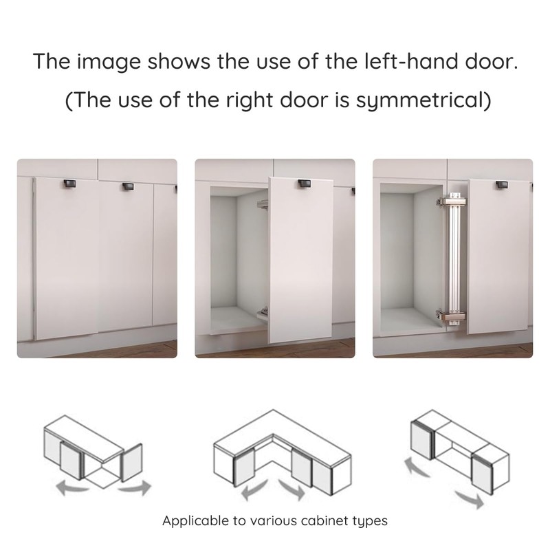 HOWHY Lateral Opening Door Hinge Set, Load-Bearing 15.4lb Heavy Duty