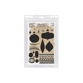 Tim Holtz Idea-ology Cling Foam Stamps, Christmas Shapes