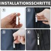 Zip Zipper, Pack of 10 Replacement Parts Zip Zipper, Metal