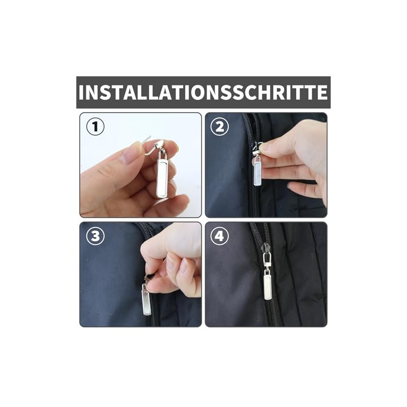 Zip Zipper, Pack of 10 Replacement Parts Zip Zipper, Metal