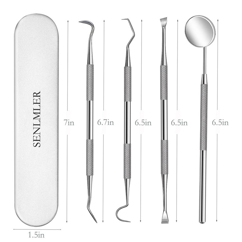 SENLMLER Dental Tools, Professional Plaque Remover Teeth Cleaning Tool Kit,