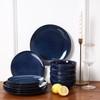 Vicrays 12-Piece Ceramic Dinnerware Set, Dinner Plates, Salad Plates &