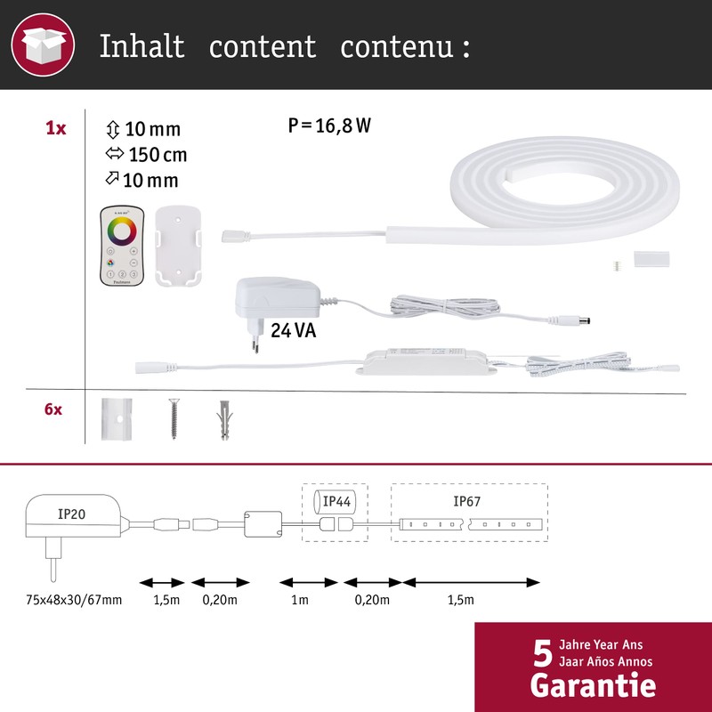 Paulmann 70965 MaxLED Flow Basic Set 1.5 m RGB 13.5