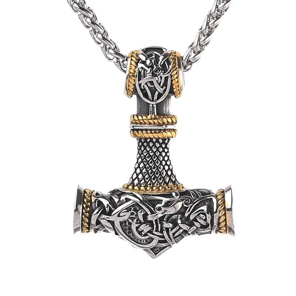 Thor's Hammer Necklace, Thor Hammer Chain, Viking Chain, Thor's Hammer