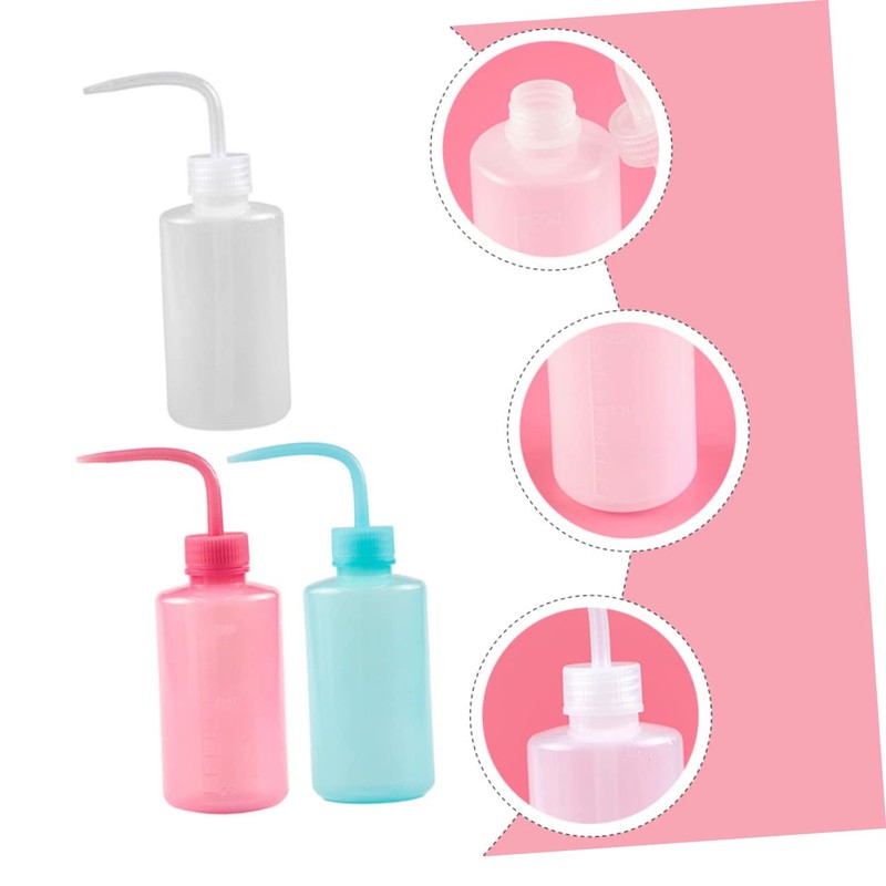 CHILDWEET 6pcs Pink Lash Water Bottle Squeeze for Eyelash Cleaning