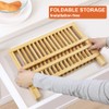 KKTONER Bamboo Dish Drying Rack 2 Tier Foldable Plate Organizer