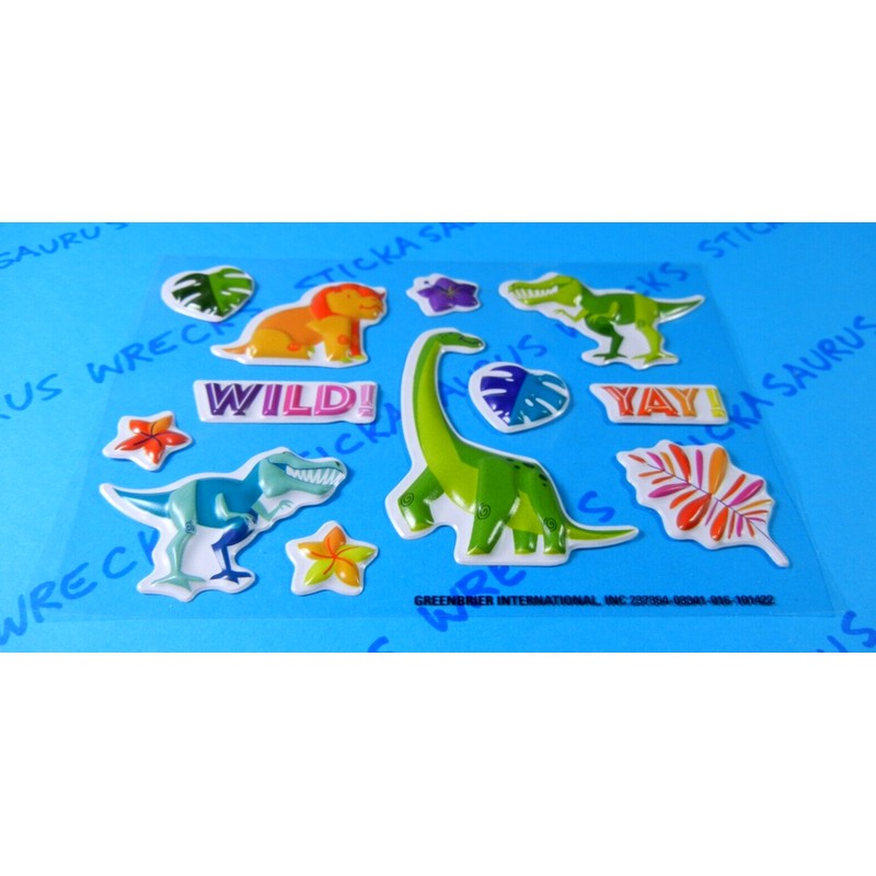 Unbranded Dinosaurs Small Puffy Stickers Sheet